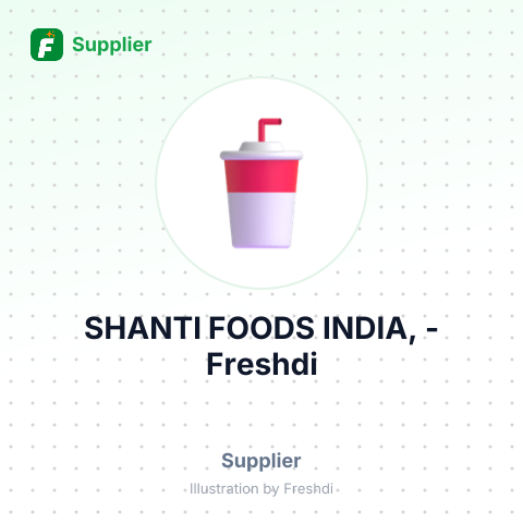 SHANTI FOODS INDIA, – summary card, no photo uploaded yet