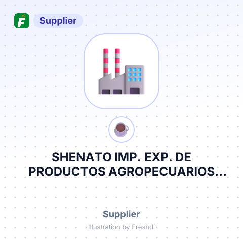 SHENATO IMP. EXP. DE PRODUCTOS AGROPECUARIOS LTDA – summary card, no photo uploaded yet