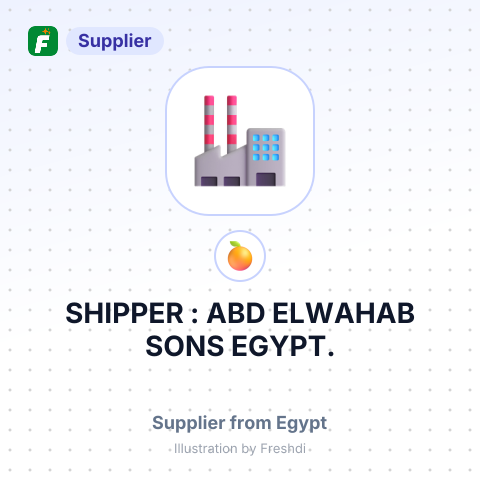 SHIPPER : ABD ELWAHAB SONS, EGYPT. – summary card, no photo uploaded yet