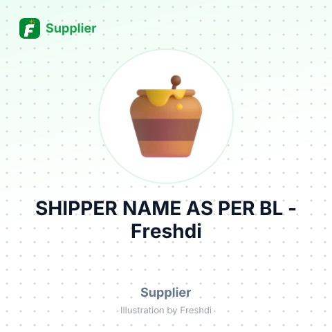 SHIPPER NAME AS PER BL – summary card, no photo uploaded yet