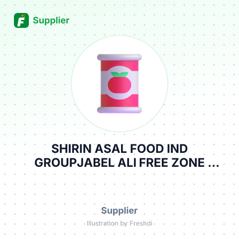SHIRIN ASAL FOOD IND GROUPJABEL ALI FREE ZONE DUBAI UAEREF – summary card, no photo uploaded yet