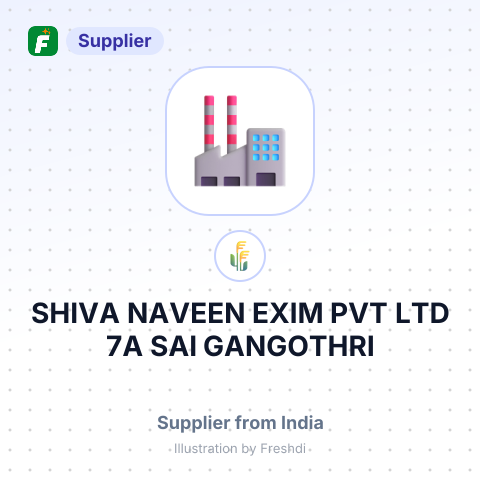 SHIVA NAVEEN EXIM PVT LTD 7A SAI GANGOTHRI APARTMENT NSR ROAD SAIBABA COLONY COIMBATORE INDIA – summary card, no photo uploaded yet