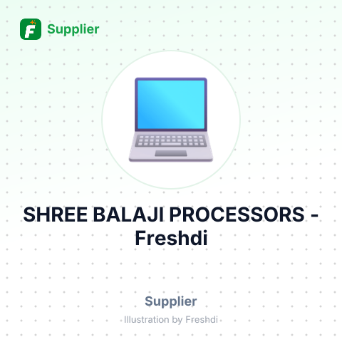 SHREE BALAJI PROCESSORS – summary card, no photo uploaded yet