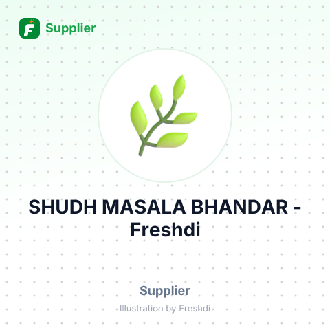 SHUDH MASALA BHANDAR – summary card, no photo uploaded yet