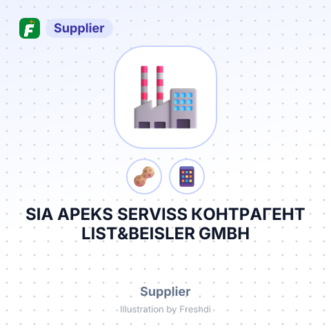 SIA APEKS SERVISS КОНТРАГЕНТ LIST&BEISLER GMBH – summary card, no photo uploaded yet