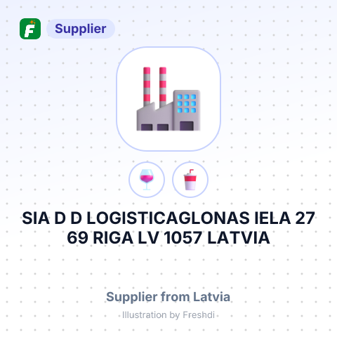 SIA D D LOGISTICAGLONAS IELA 27 69 RIGA LV 1057 LATVIA – summary card, no photo uploaded yet