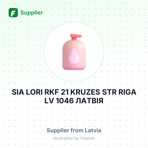 SIA LORI RKF 21 KRUZES STR RIGA LV 1046 ЛАТВІЯ – summary card, no photo uploaded yet