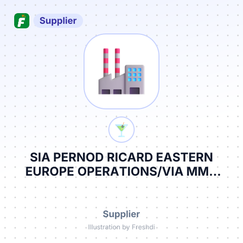 SIA PERNOD RICARD EASTERN EUROPE OPERATIONS/VIA MMD SERVISS – summary card, no photo uploaded yet