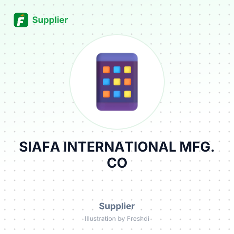 SIAFA INTERNATIONAL MFG. CO – summary card, no photo uploaded yet