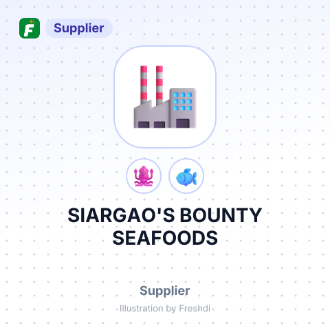 SIARGAO'S BOUNTY SEAFOODS – summary card, no photo uploaded yet