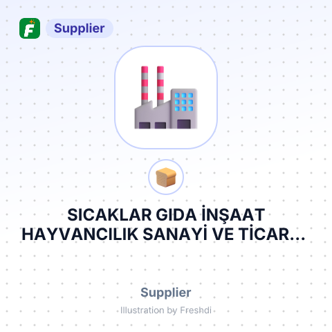 SICAKLAR GIDA İNŞAAT HAYVANCILIK SANAYİ VE TİCARET LİMİTED ŞİRKETİ – summary card, no photo uploaded yet