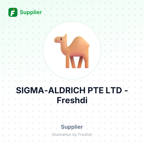 SIGMA-ALDRICH PTE LTD – summary card, no photo uploaded yet