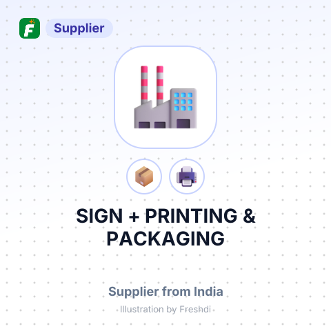 SIGN + PRINTING & PACKAGING – summary card, no photo uploaded yet
