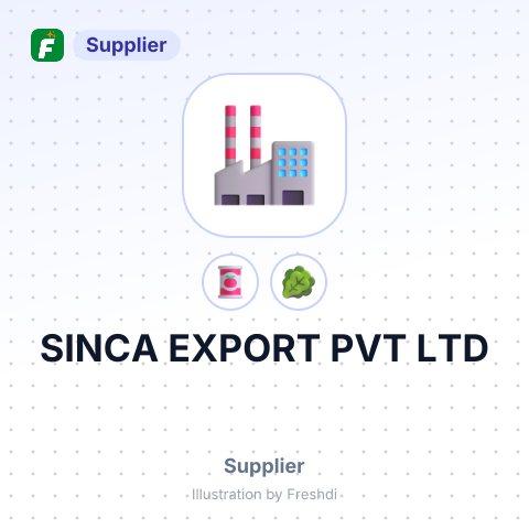 SINCA EXPORT PVT LTD – summary card, no photo uploaded yet