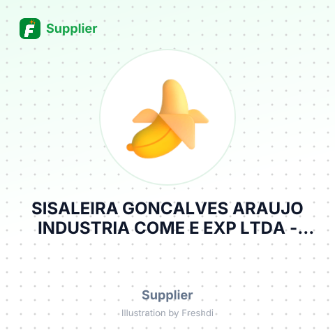 SISALEIRA GONCALVES ARAUJO INDUSTRIA COME E EXP LTDA – summary card, no photo uploaded yet