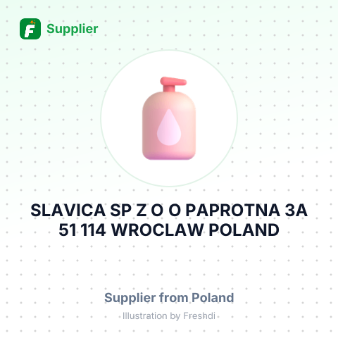 SLAVICA SP Z O O PAPROTNA 3A 51 114 WROCLAW POLAND – summary card, no photo uploaded yet