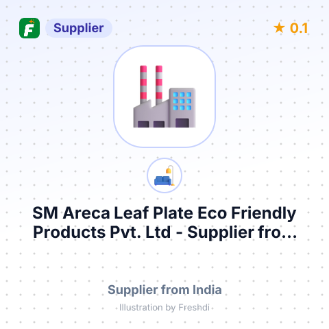SM Areca Leaf Plate Eco Friendly Products Pvt. Ltd  – summary card, no photo uploaded yet