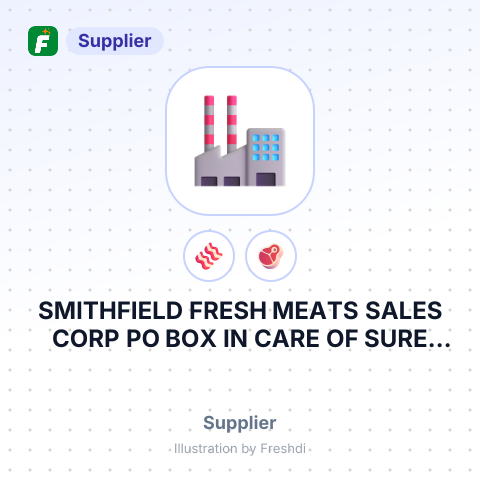 SMITHFIELD FRESH MEATS SALES CORP PO BOX IN CARE OF SURE GOOD FOODS LTD – summary card, no photo uploaded yet