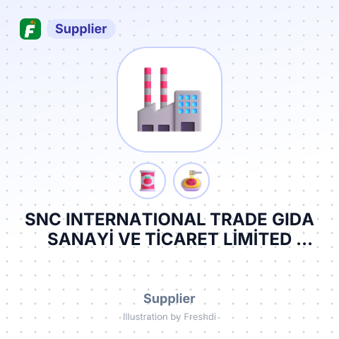 SNC INTERNATIONAL TRADE GIDA SANAYİ VE TİCARET LİMİTED ŞİRKETİ – summary card, no photo uploaded yet