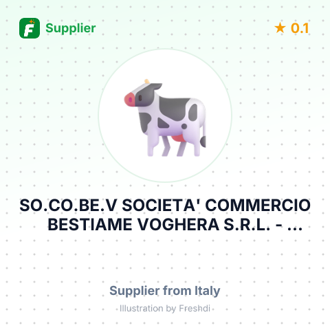SO.CO.BE.V SOCIETA' COMMERCIO BESTIAME VOGHERA S.R.L. – summary card, no photo uploaded yet