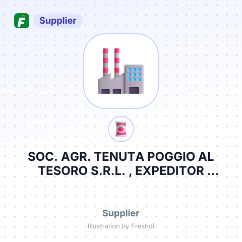 SOC. AGR. TENUTA POGGIO AL TESORO S.R.L. , EXPEDITOR OPTIMODALS INTERNATIONAL RENCENU – summary card, no photo uploaded yet