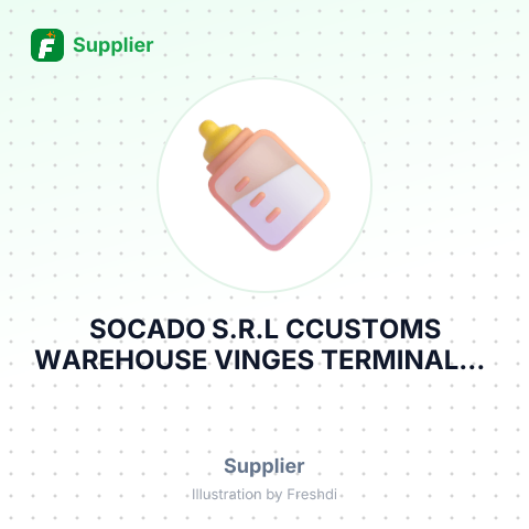 SOCADO S.R.L СCUSTOMS WAREHOUSE VINGES TERMINALAS – summary card, no photo uploaded yet
