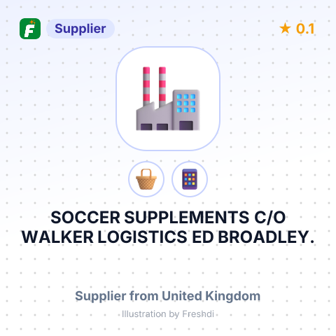 SOCCER SUPPLEMENTS C/O WALKER LOGISTICS ED BROADLEY. – summary card, no photo uploaded yet