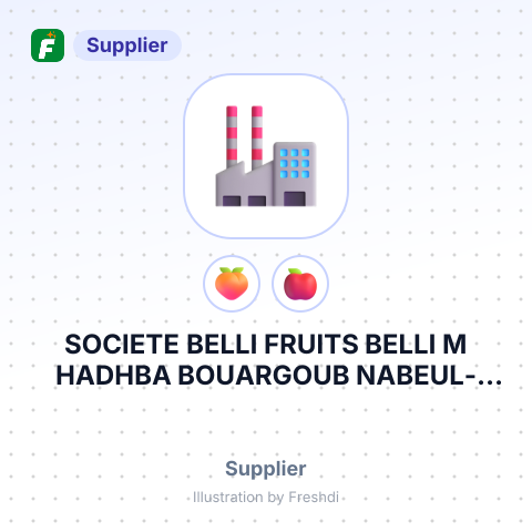 SOCIETE BELLI FRUITS BELLI M HADHBA BOUARGOUB NABEUL-TUNISIE – summary card, no photo uploaded yet