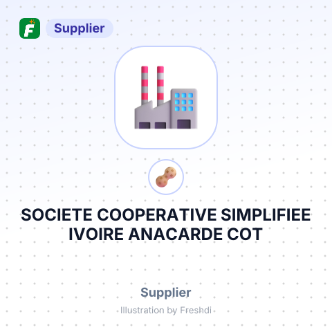SOCIETE COOPERATIVE SIMPLIFIEE IVOIRE ANACARDE COT – summary card, no photo uploaded yet