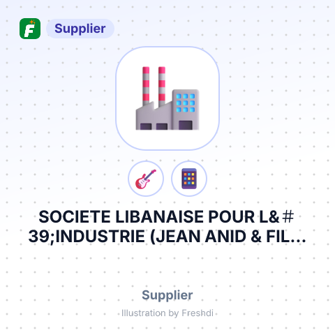 SOCIETE LIBANAISE POUR L&＃39;INDUSTRIE (JEAN ANID & FILS) S.A.L. – summary card, no photo uploaded yet
