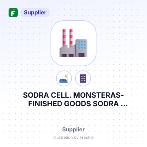 SODRA CELL. MONSTERAS-FINISHED GOODS SODRA SKOGAGARNA EK FOR SODRA CELL MONSTERAS – summary card, no photo uploaded yet