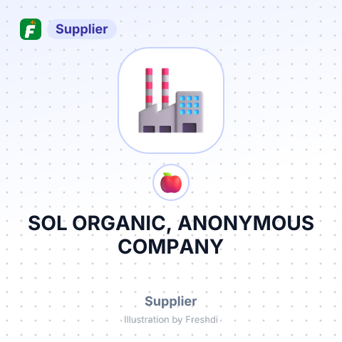 SOL ORGANIC, ANONYMOUS COMPANY – summary card, no photo uploaded yet