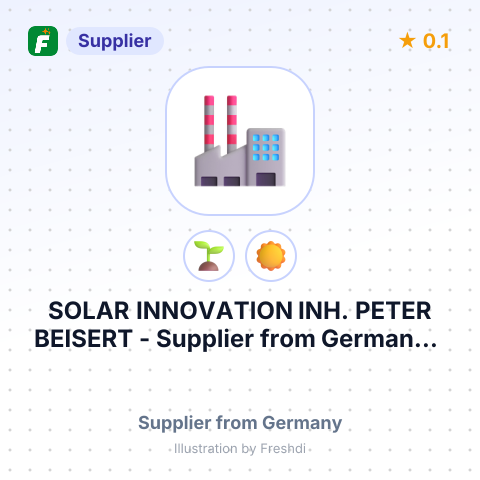 SOLAR INNOVATION INH. PETER BEISERT – summary card, no photo uploaded yet