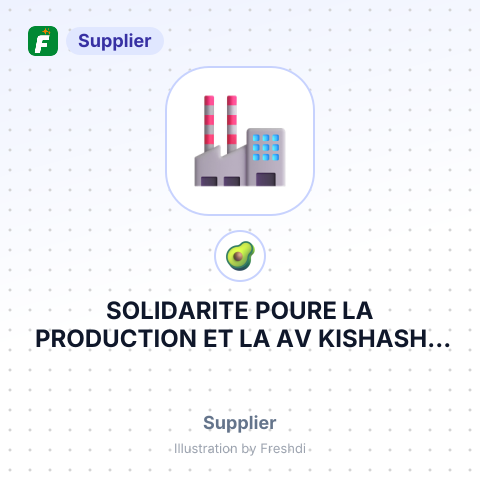 SOLIDARITE POURE LA PRODUCTION ET LA AV KISHASHA NO12 C/BULENGERA CIS/ BUTEMBO SOPROCOPIV -COOP – summary card, no photo uploaded yet