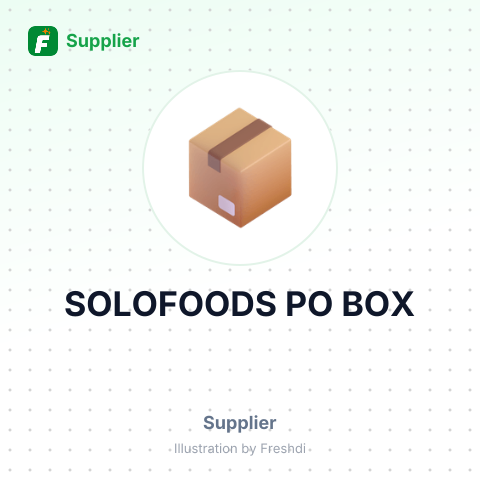 SOLOFOODS PO BOX – summary card, no photo uploaded yet
