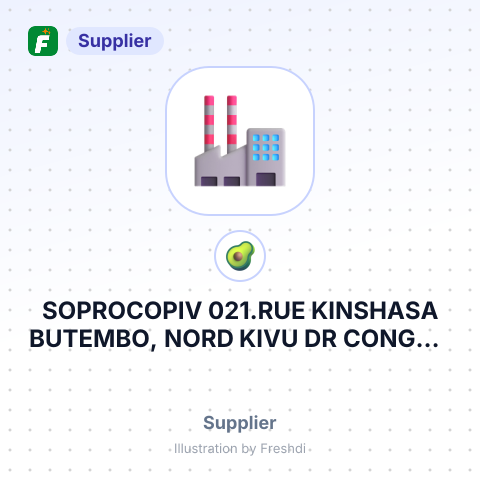 SOPROCOPIV 021.RUE KINSHASA BUTEMBO, NORD KIVU DR CONGO – summary card, no photo uploaded yet