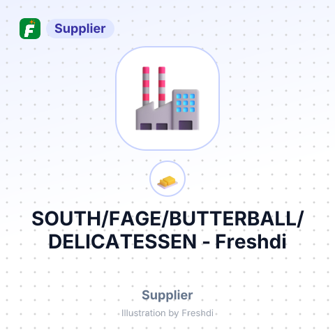 SOUTH/FAGE/BUTTERBALL/DELICATESSEN – summary card, no photo uploaded yet