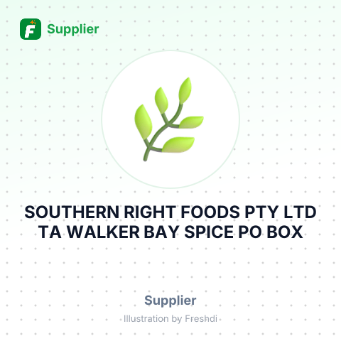 SOUTHERN RIGHT FOODS PTY LTD TA WALKER BAY SPICE PO BOX – summary card, no photo uploaded yet