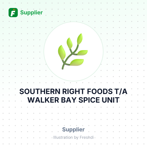 SOUTHERN RIGHT FOODS T/A WALKER BAY SPICE UNIT – summary card, no photo uploaded yet