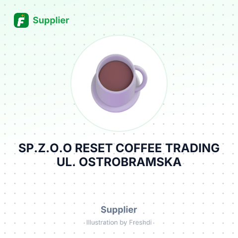 SP.Z.O.O RESET COFFEE TRADING UL. OSTROBRAMSKA – summary card, no photo uploaded yet