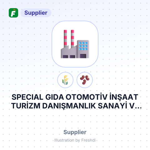 SPECIAL GIDA OTOMOTİV İNŞAAT TURİZM DANIŞMANLIK SANAYİ VE TİCARET LİMİTED ŞİRKETİ – summary card, no photo uploaded yet
