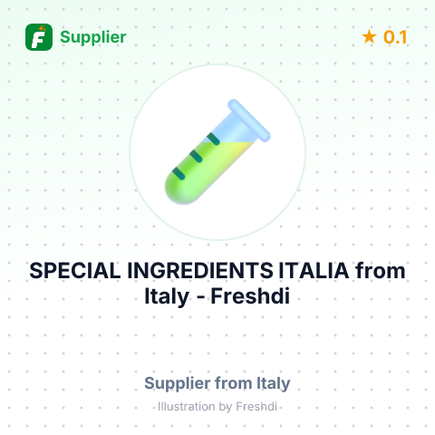 SPECIAL INGREDIENTS ITALIA – summary card, no photo uploaded yet