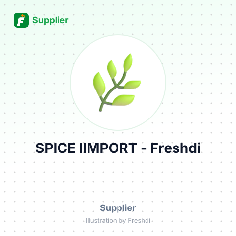 SPICE IIMPORT – summary card, no photo uploaded yet