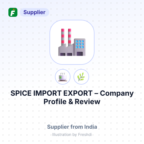 SPICE IMPORT EXPORT – summary card, no photo uploaded yet