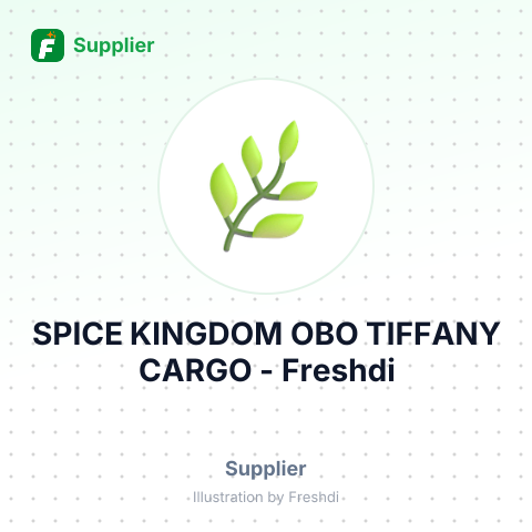 SPICE KINGDOM OBO TIFFANY CARGO – summary card, no photo uploaded yet