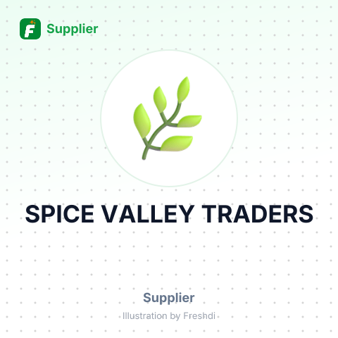 SPICE VALLEY TRADERS – summary card, no photo uploaded yet