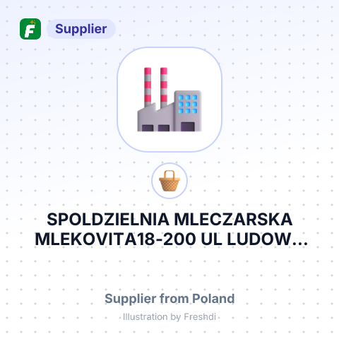 SPOLDZIELNIA MLECZARSKA MLEKOVITA18-200 UL LUDOWA 122 WYSOKIE MAZOWIECKIE POLSKA – summary card, no photo uploaded yet