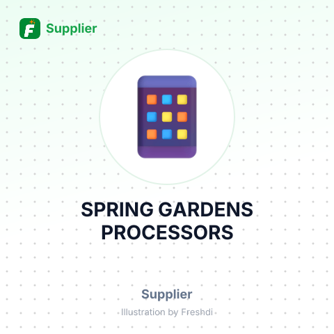 SPRING GARDENS PROCESSORS – summary card, no photo uploaded yet
