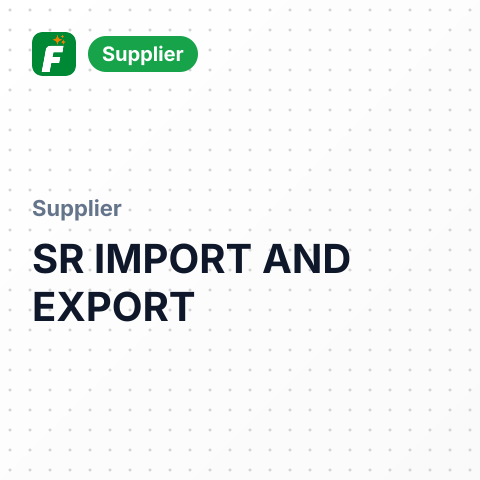 SR IMPORT AND EXPORT – summary card, no photo uploaded yet