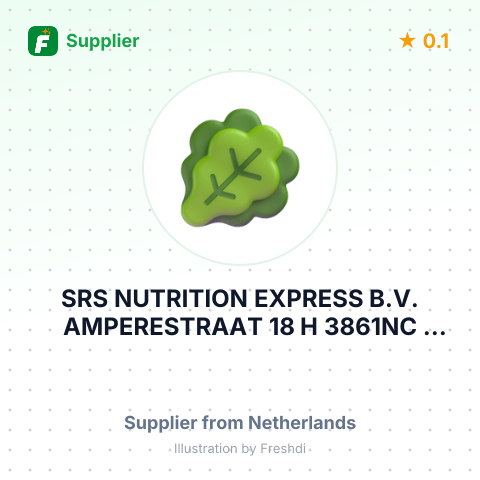 SRS NUTRITION EXPRESS B.V. AMPERESTRAAT 18 H 3861NC NIJKERK NETHERLANDS – summary card, no photo uploaded yet